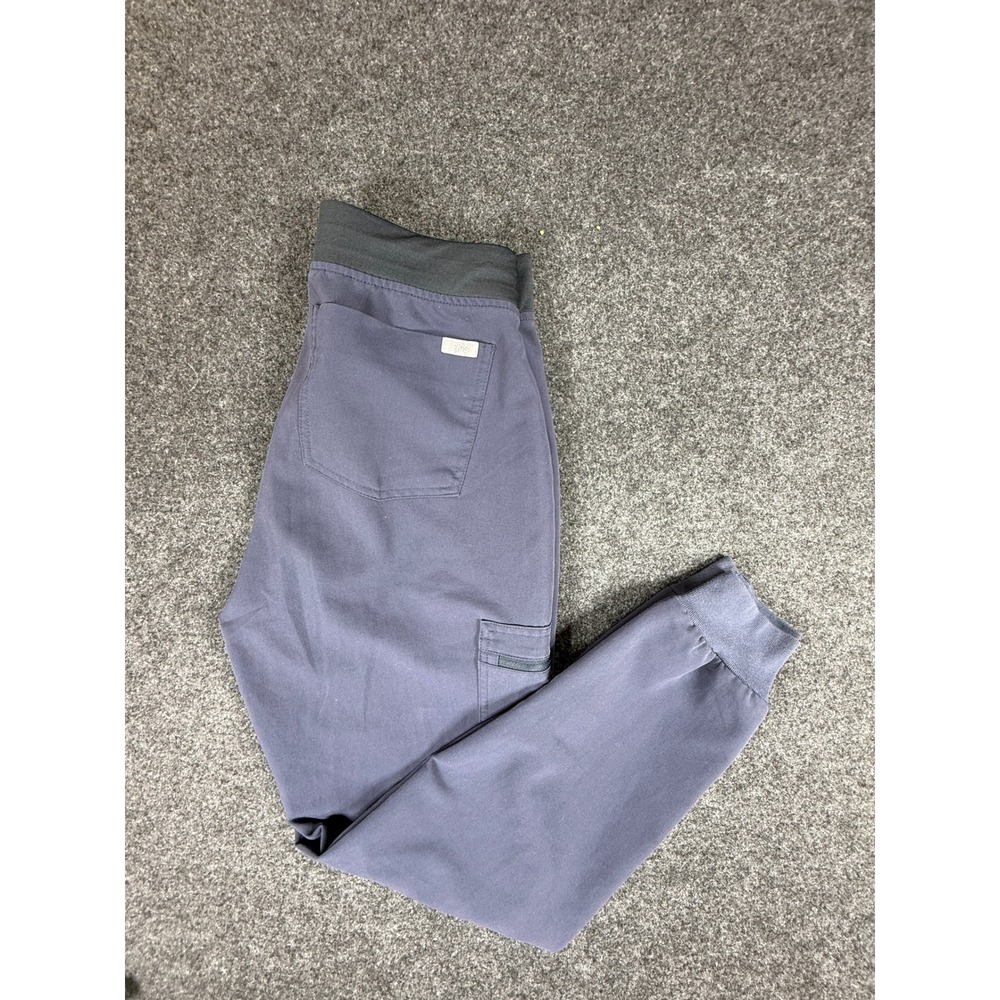FIGS Zamunda Scrub Pants Womens Small Graphite Blue Jogger Cargo Slim Fit